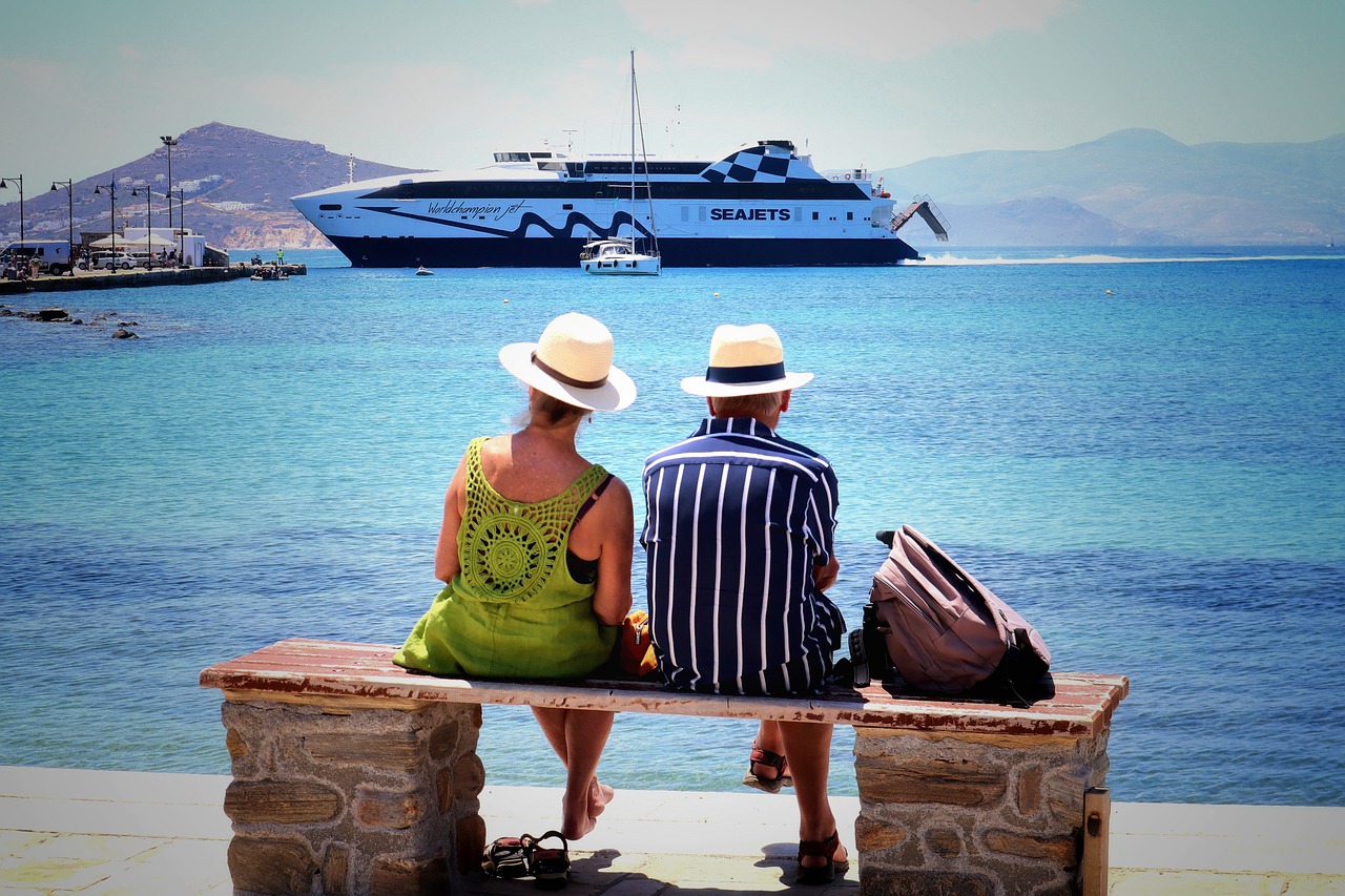 greece, tourism, holiday couple